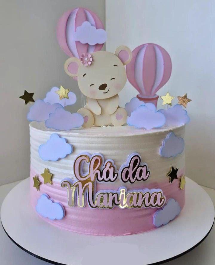 Topo de Bolo Chá de Bebê 05 Studio/PDF/PNG