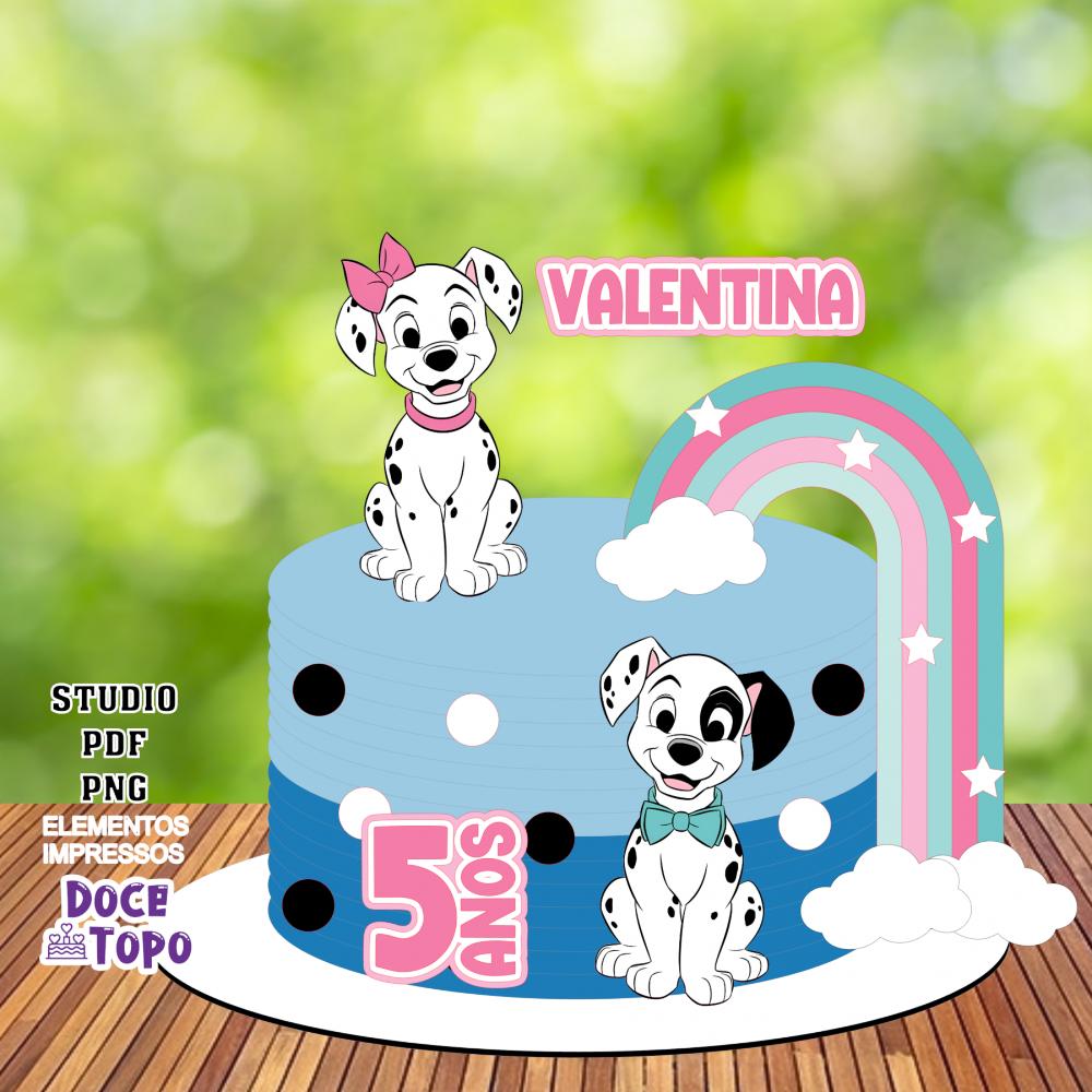 Topo de Bolo 101 Dalmatas 03 Studio/PDF/PNG