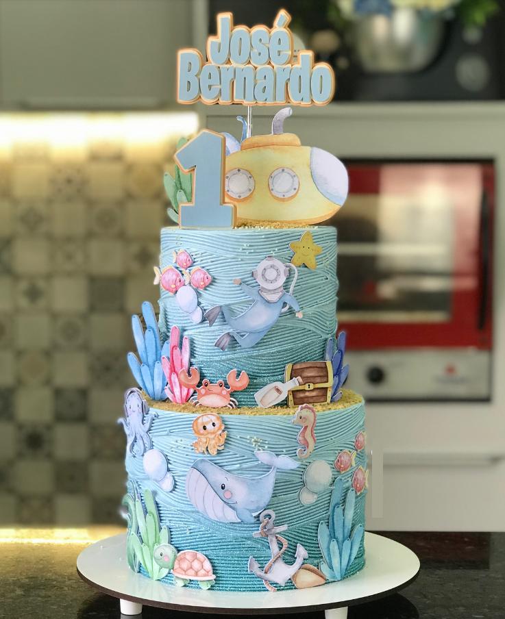 Topo de Bolo Fundo do Mar 05 Studio/PDF/PNG