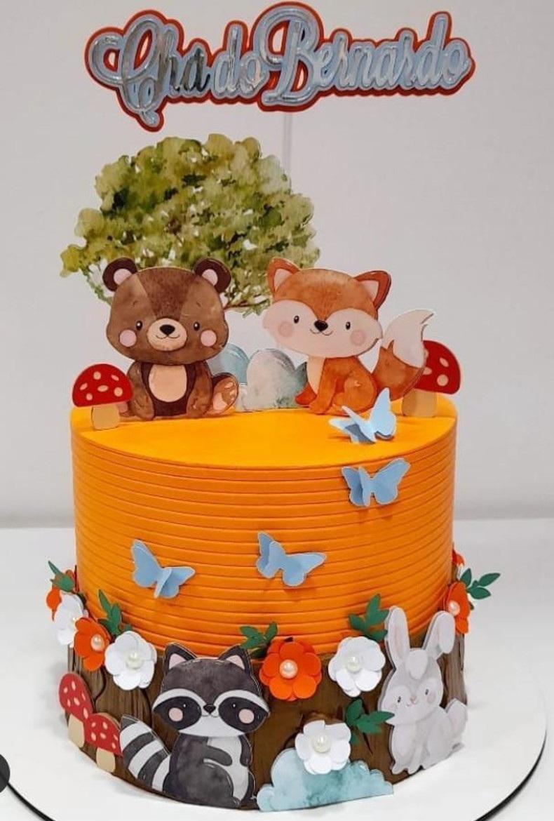 Topo de Bolo Bosque 08 Studio/PDF/PNG