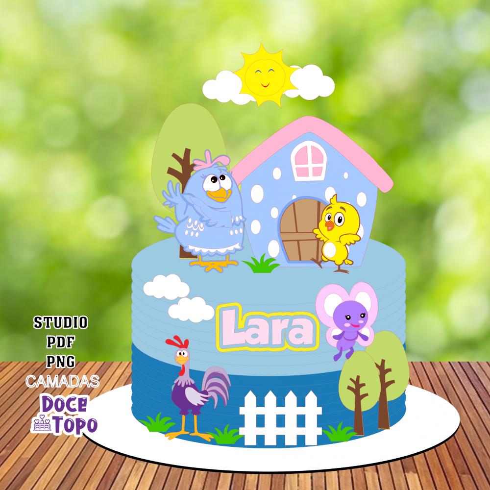 Topo de Bolo Galinha Pintadinha 02 Studio/PDF/PNG