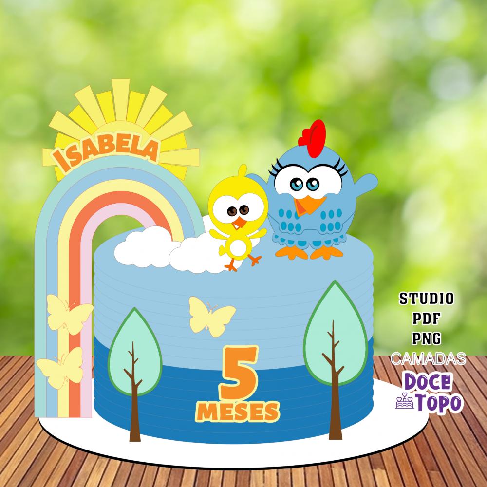 Topo de Bolo Galinha Pintadinha 15 Studio/PDF/PNG