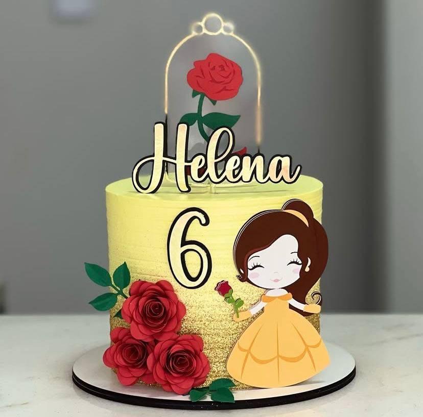 Topo de Bolo A Bela e a Fera 04 Studio