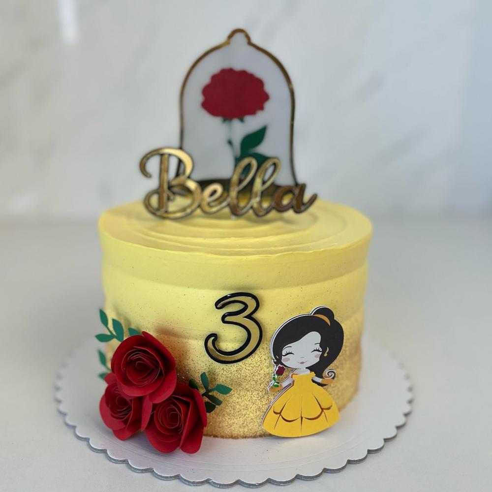 Topo de Bolo A Bela e a Fera 04 Studio
