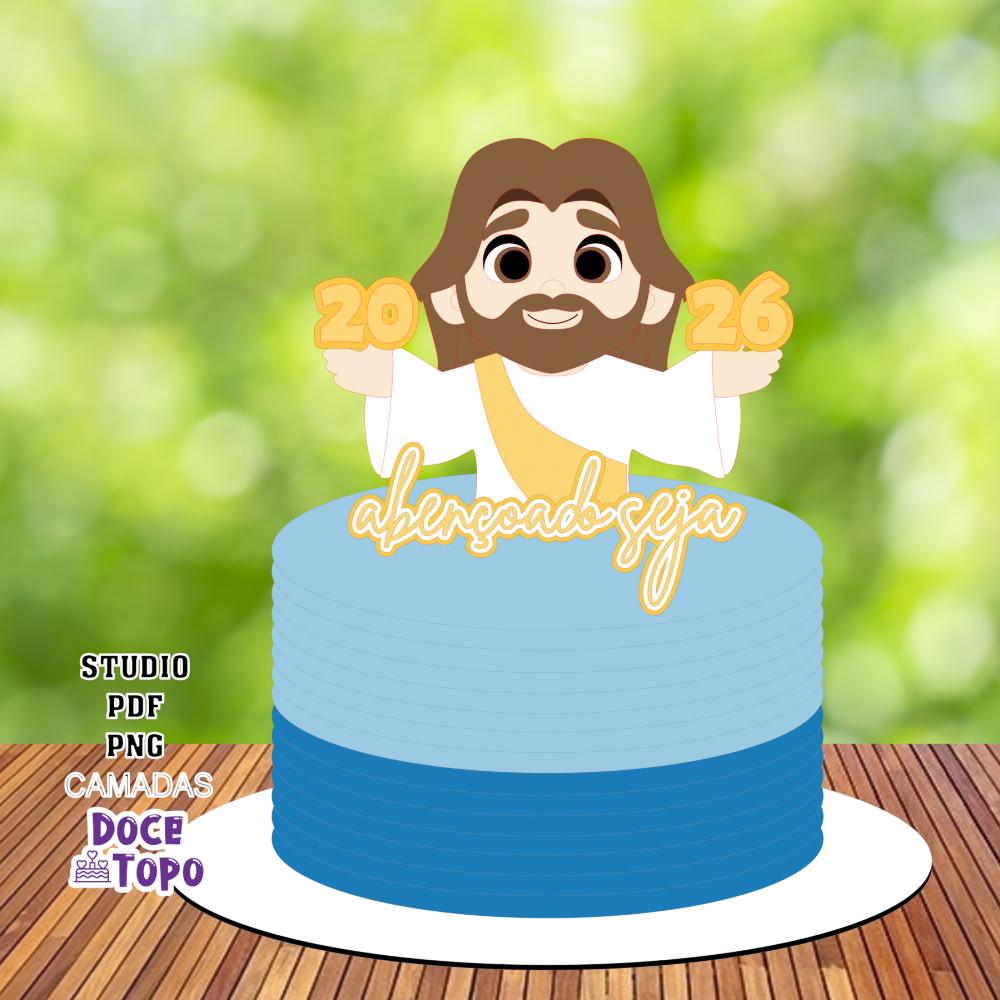 Topo de Bolo Ano Novo 16 Studio/PDF/PNG