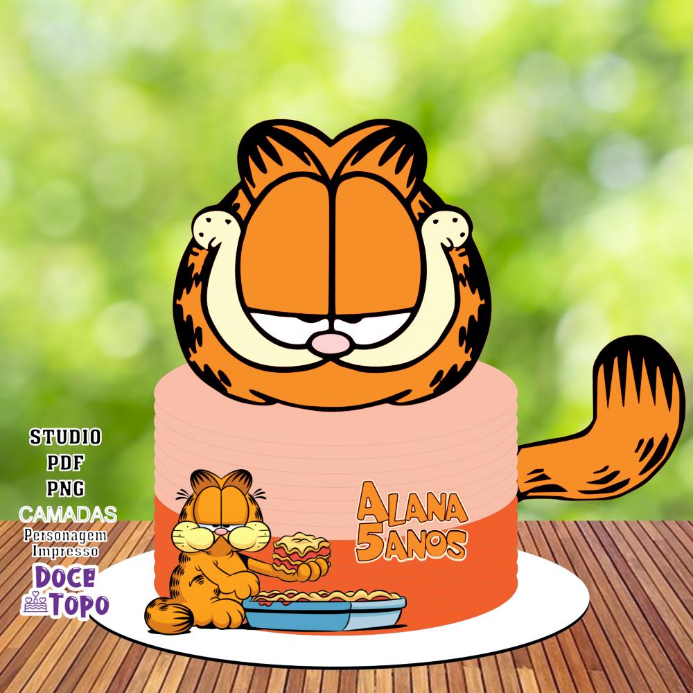 Topo de Bolo Garfield 01 Studio/PDF/PNG