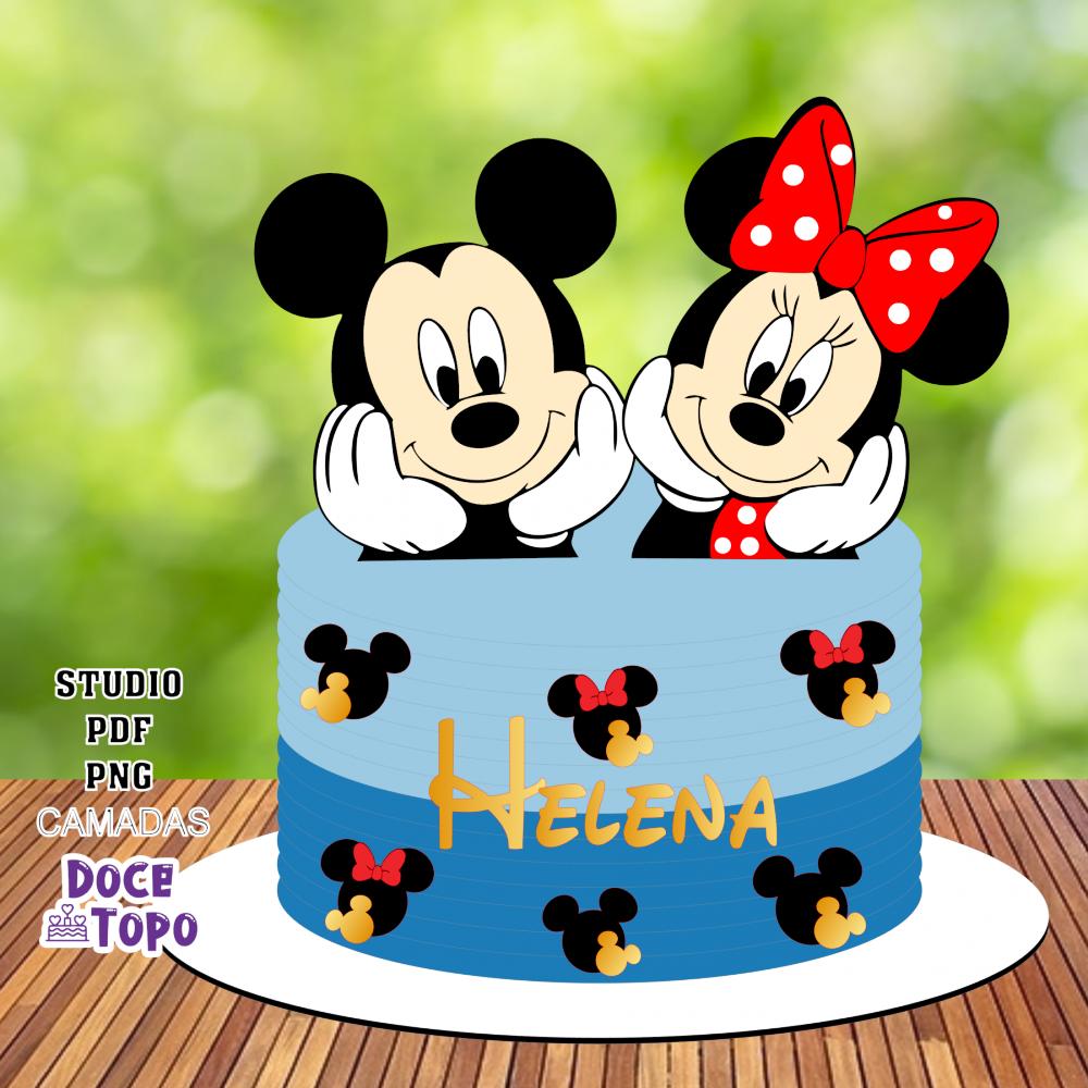 Topo de Bolo Mickey e Minnie 02 Studio/PDF/PNG