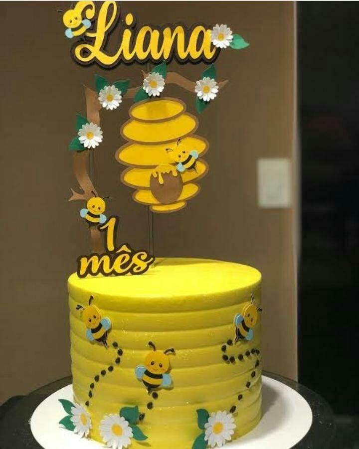 Topo de Bolo Abelhinha 07 Somente Studio