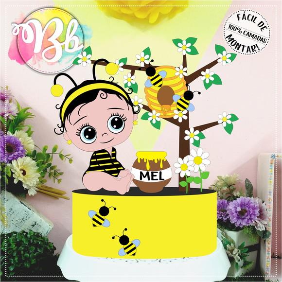 Topo de Bolo Abelhinha 13 Somente Studio