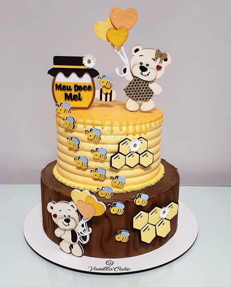 Topo de Bolo Abelhinha 15 Somente Studio