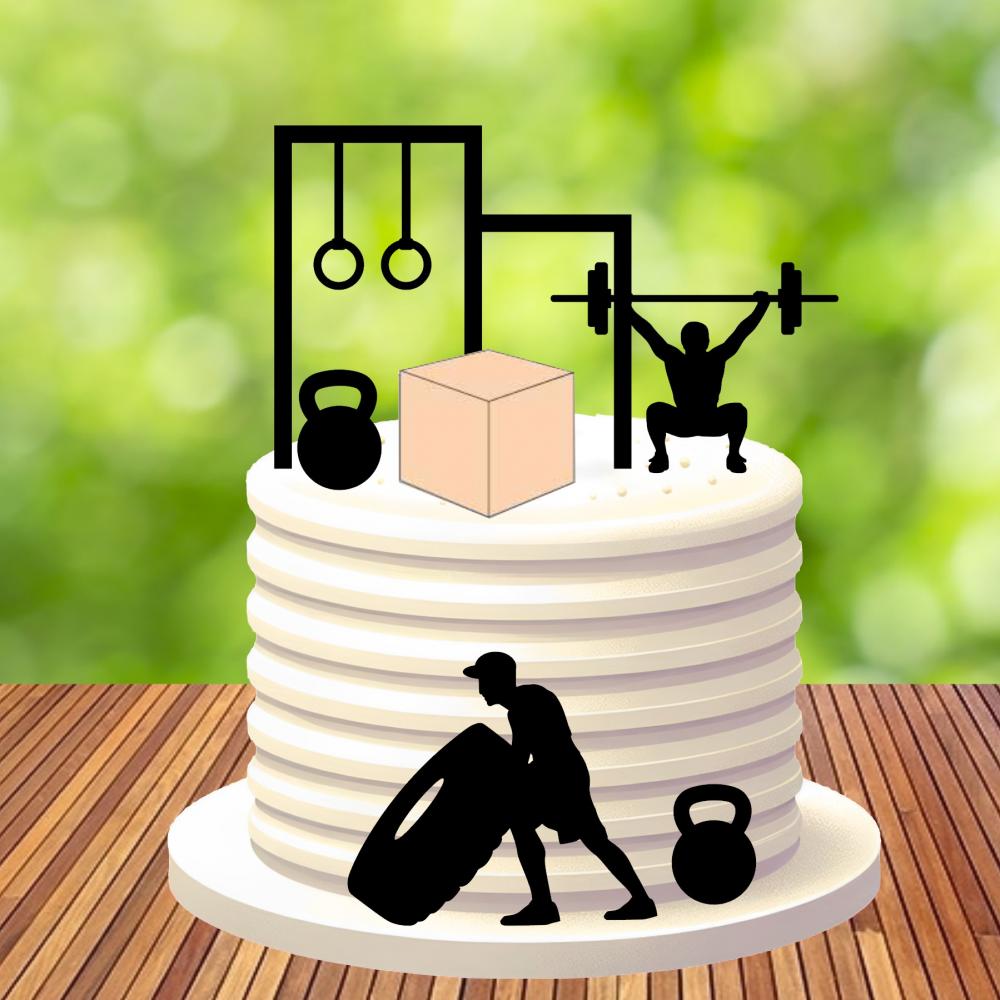 Topo de Bolo Academia - Crossfit Somente Studio