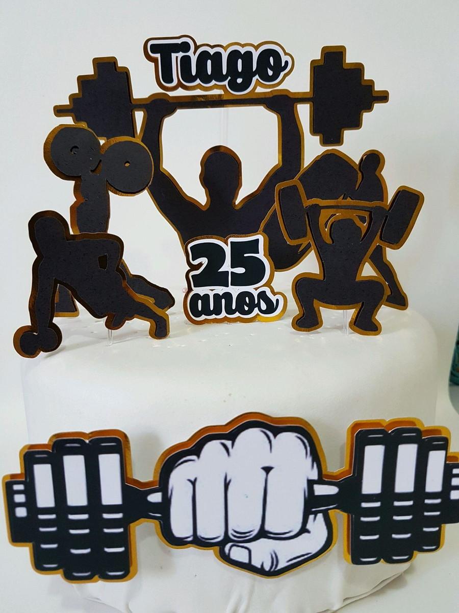 Topo de Bolo Academia 06 Somente Studio