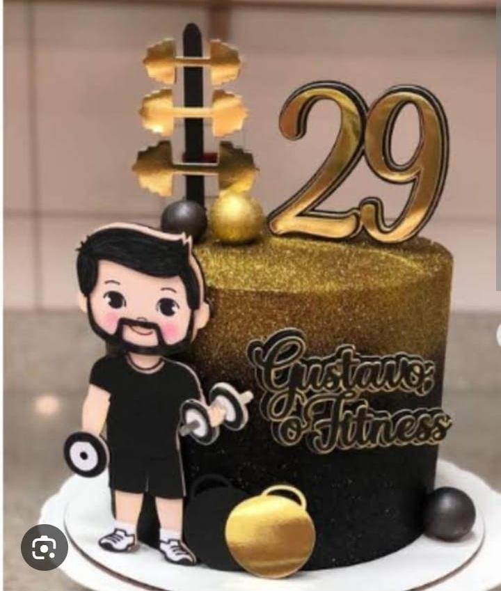 Topo de Bolo Academia 14 Somente Studio