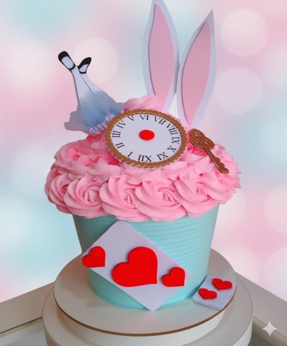 Topo de Bolo Alice 11 Somente Studio