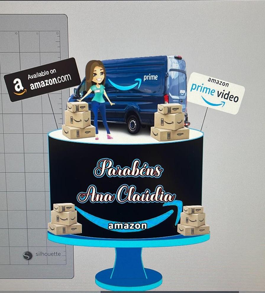 Topo de Bolo Amazon Prime 01 Somente Studio