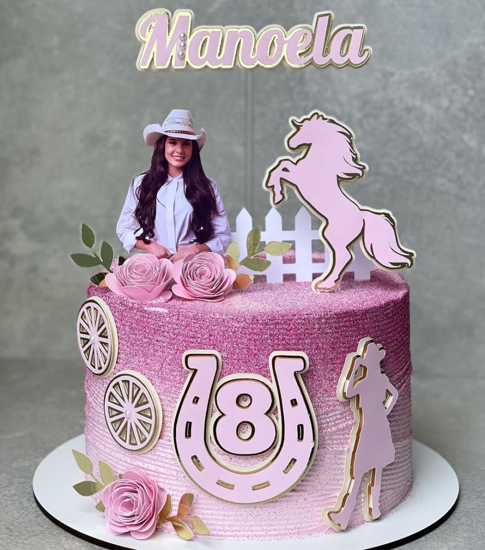 Topo de Bolo Ana Castela 08 Somente Studio