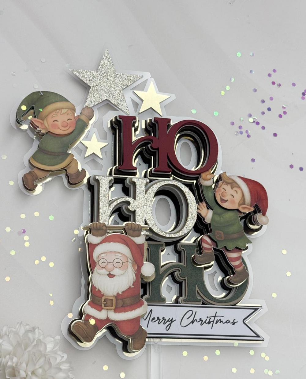 Topo de Bolo Natal 072 Somente Studio