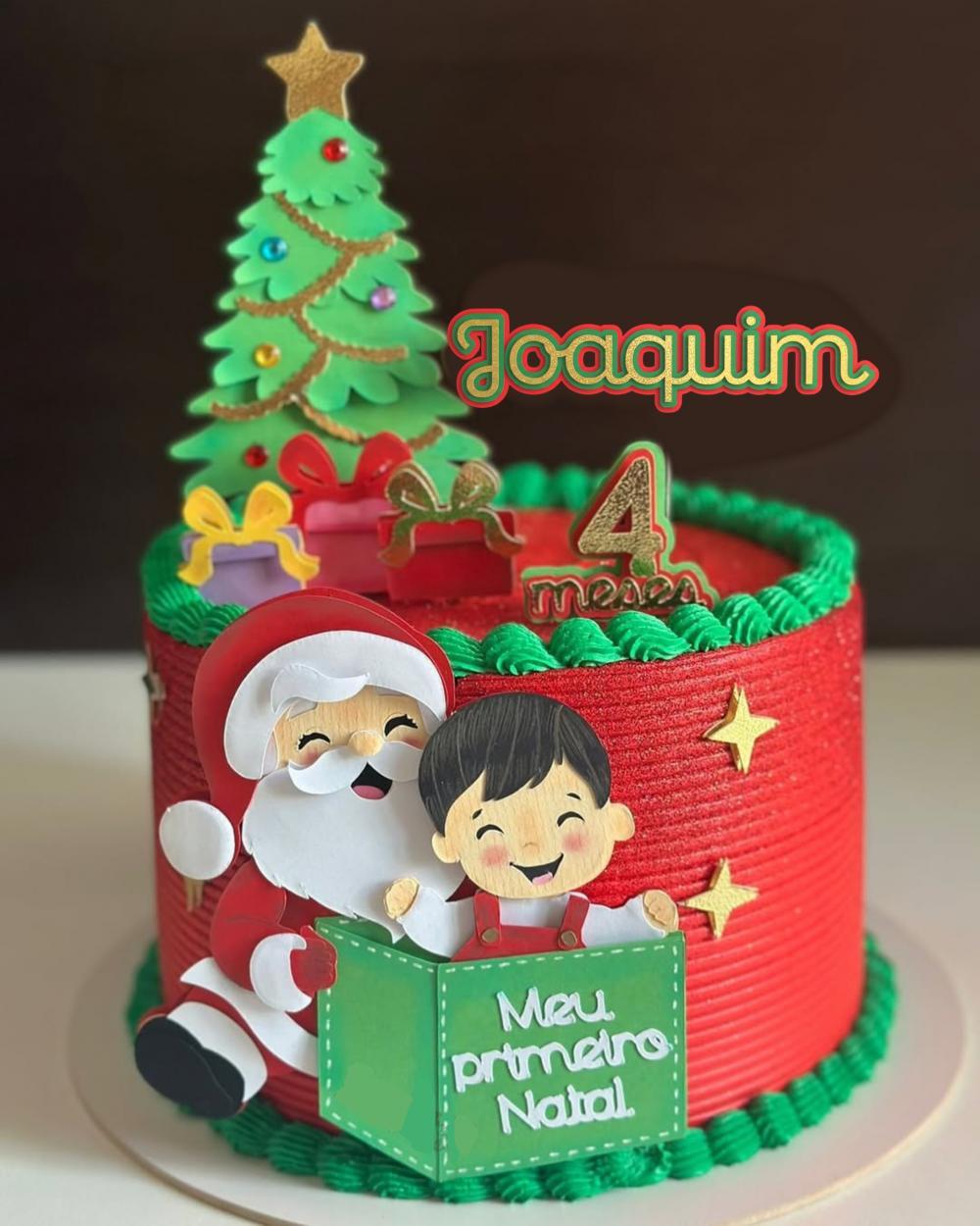 Topo de Bolo Natal 079 Somente Studio