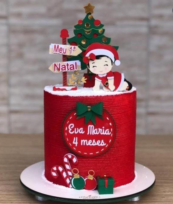 Topo de Bolo Natal 092 Somente Studio