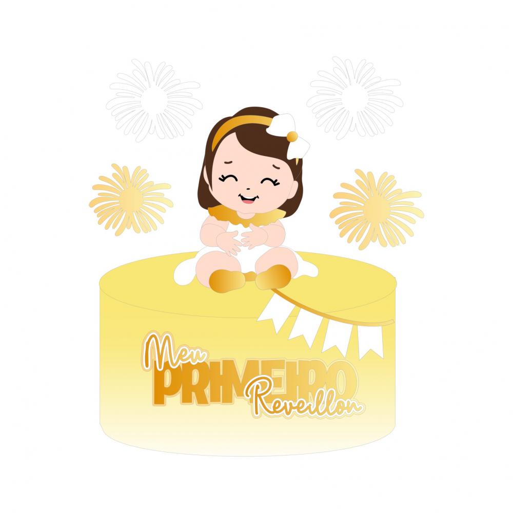 Topo de Bolo Ano Novo 13 Somente Studio