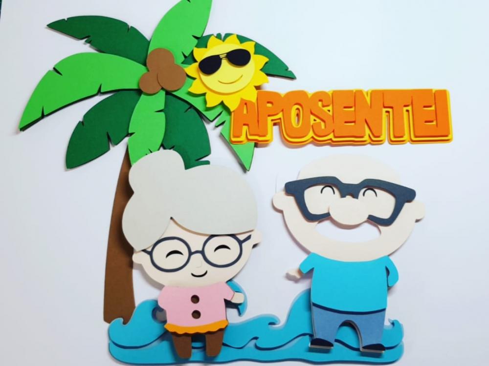 Topo de Bolo Aposentados 01 Somente Studio