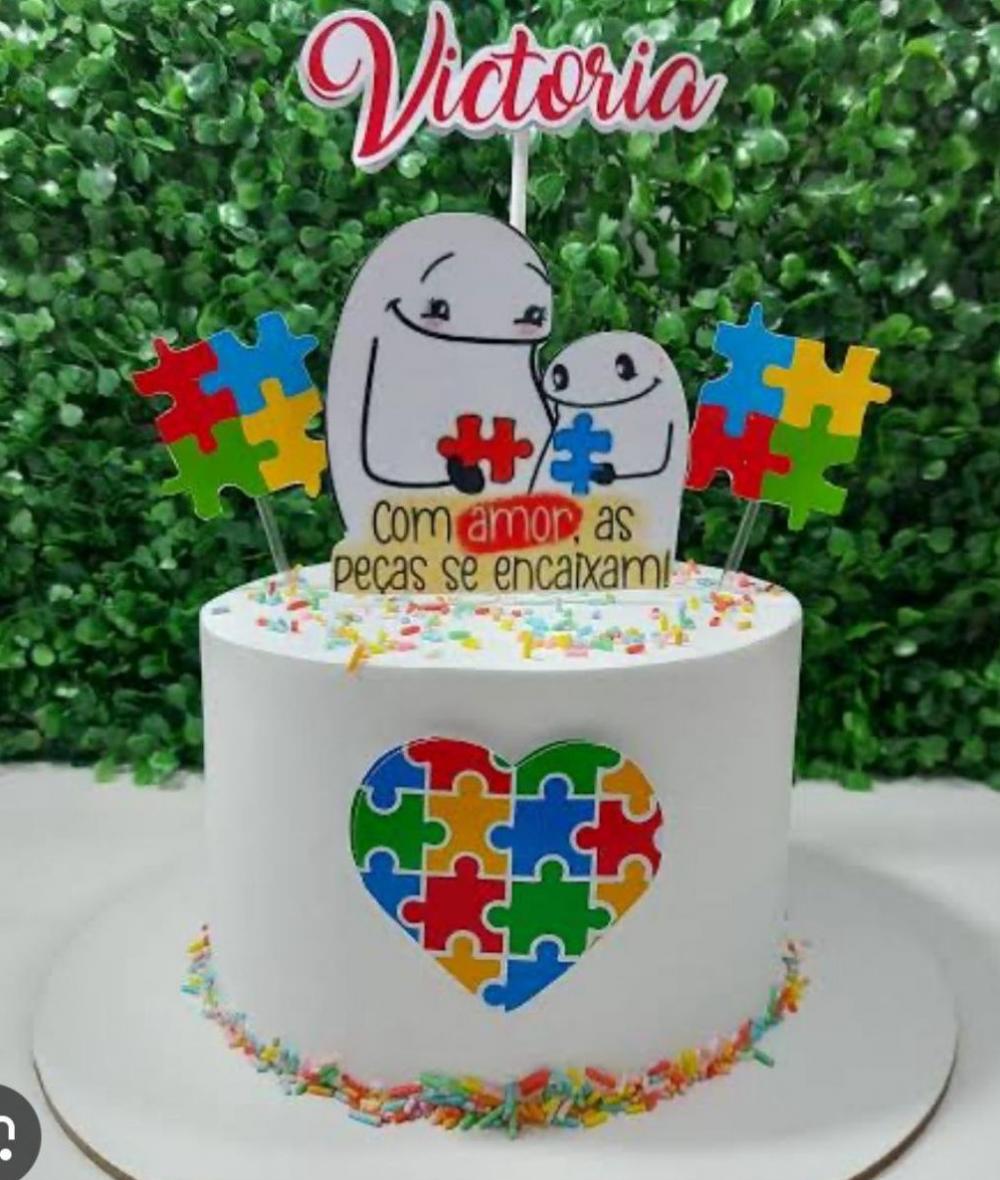 Topo de Bolo Flork Autismo 01 Studio/PDF/PNG