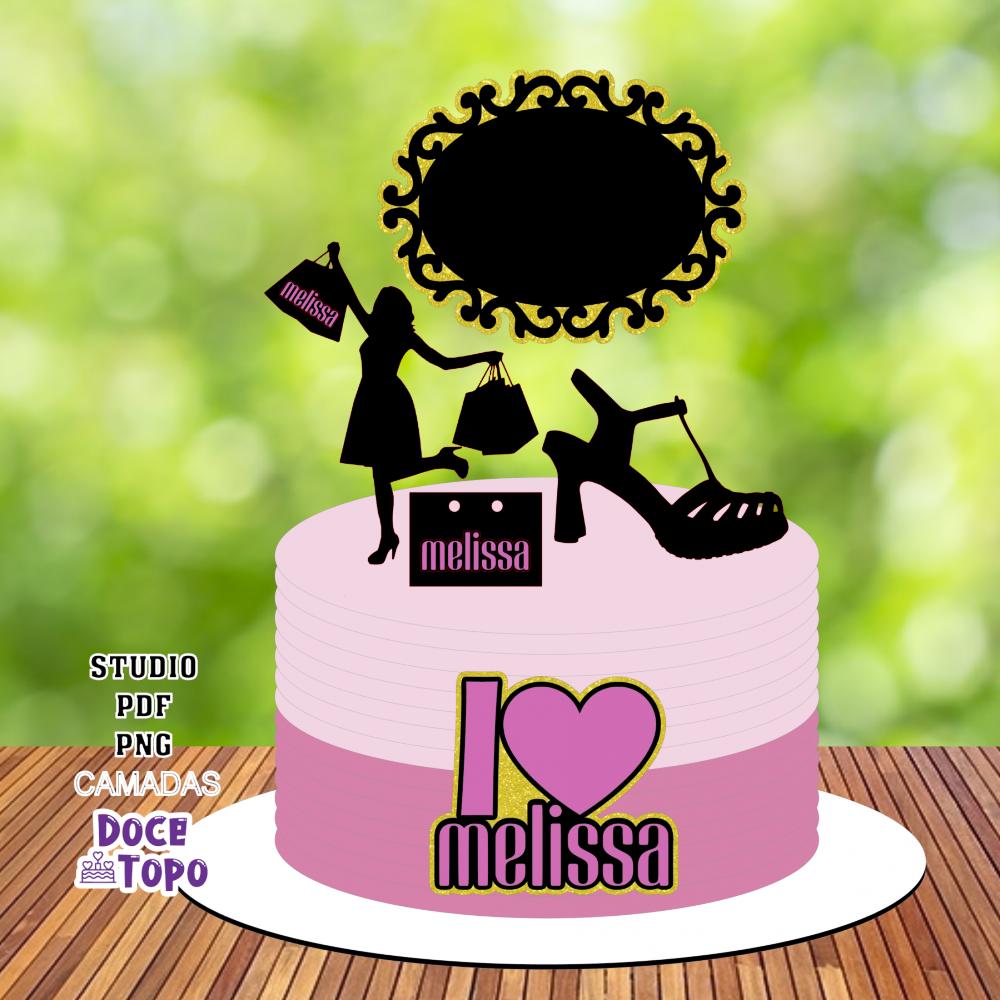 Topo de Bolo Melissa 01 Studio/PDF/PNG