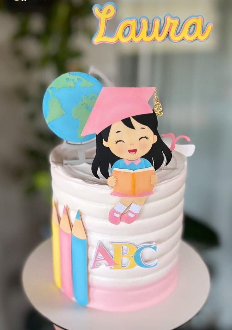 Topo de Bolo Formatura ABC 11 Somente Studio