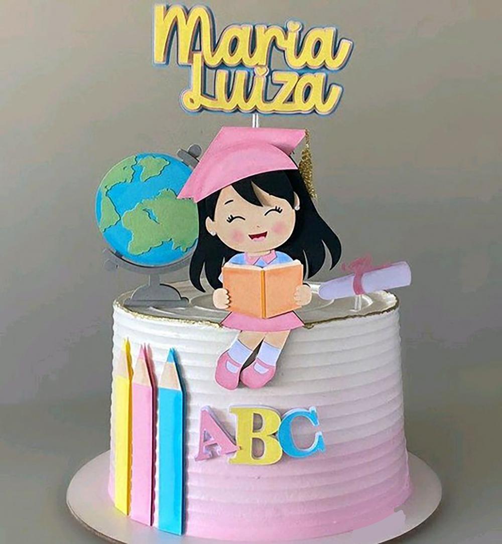 Topo de Bolo Formatura ABC 11 Somente Studio