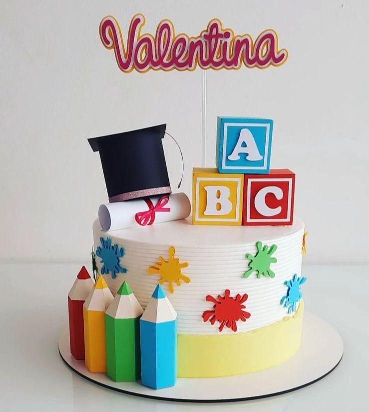 Topo de Bolo Formatura ABC 12 Somente Studio