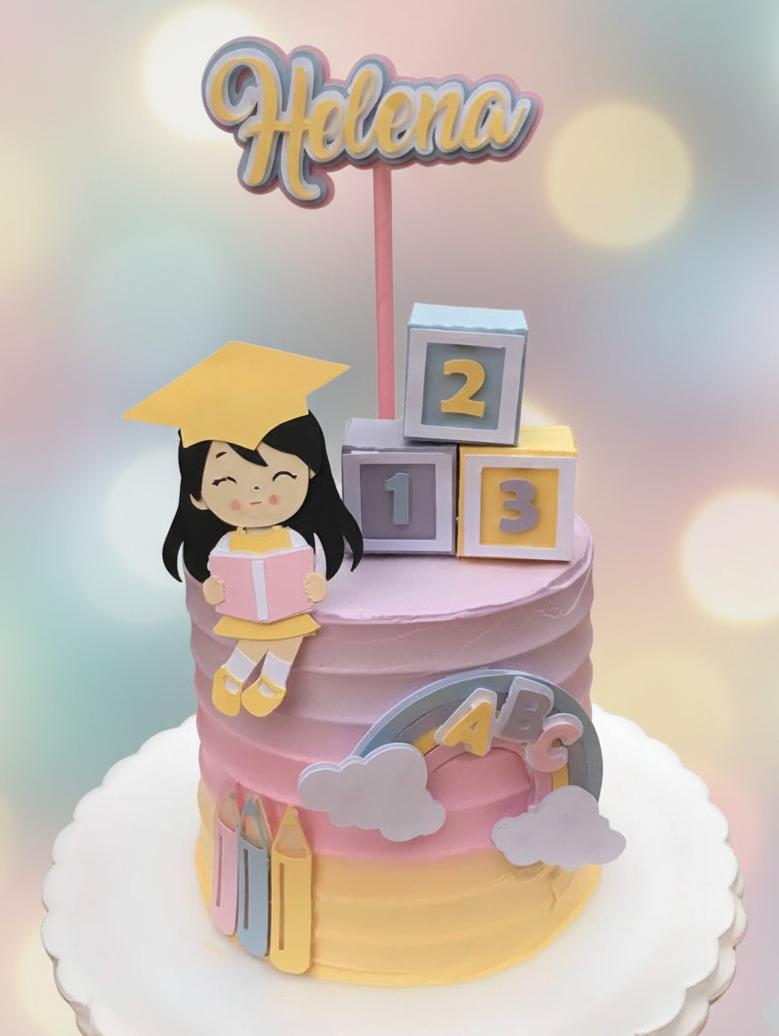 Topo de Bolo Formatura ABC 15 Somente Studio