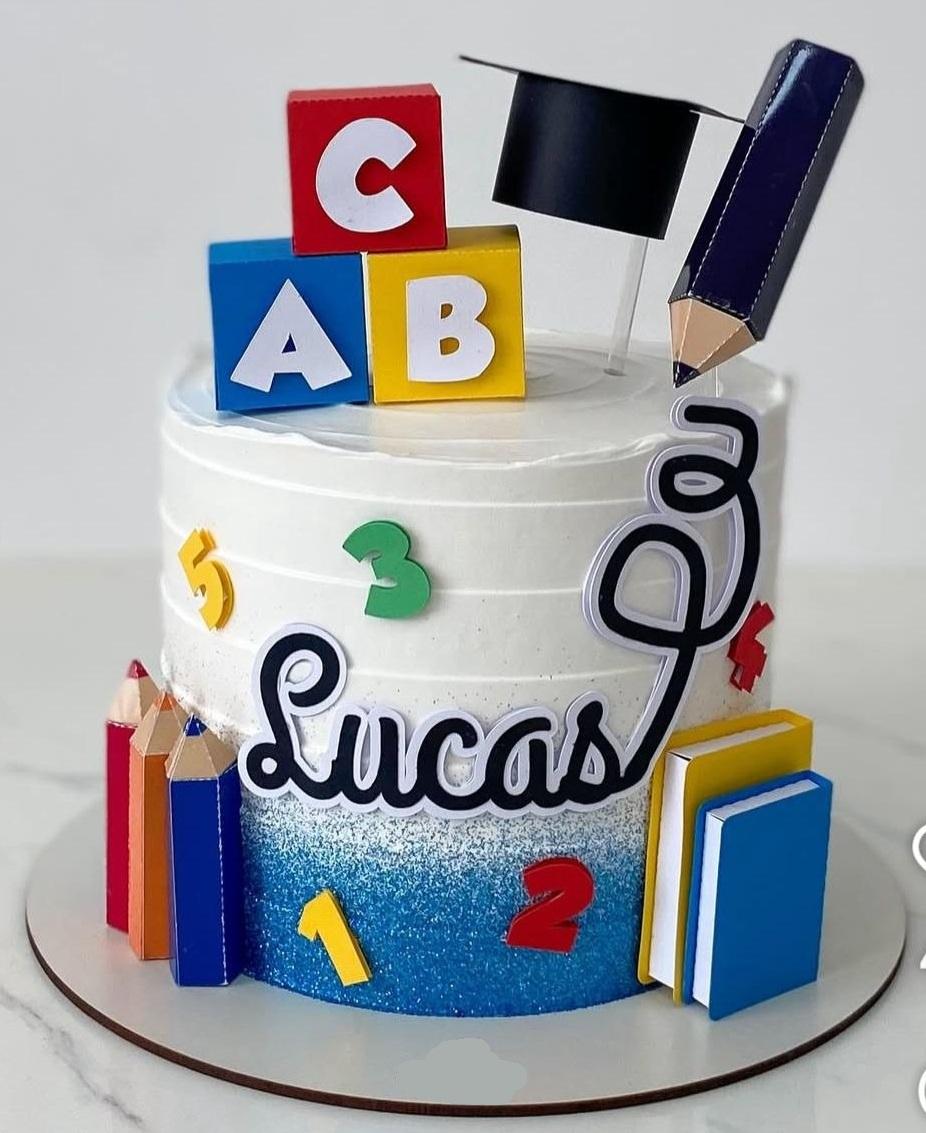 Topo de Bolo Formatura ABC 17 Somente Studio