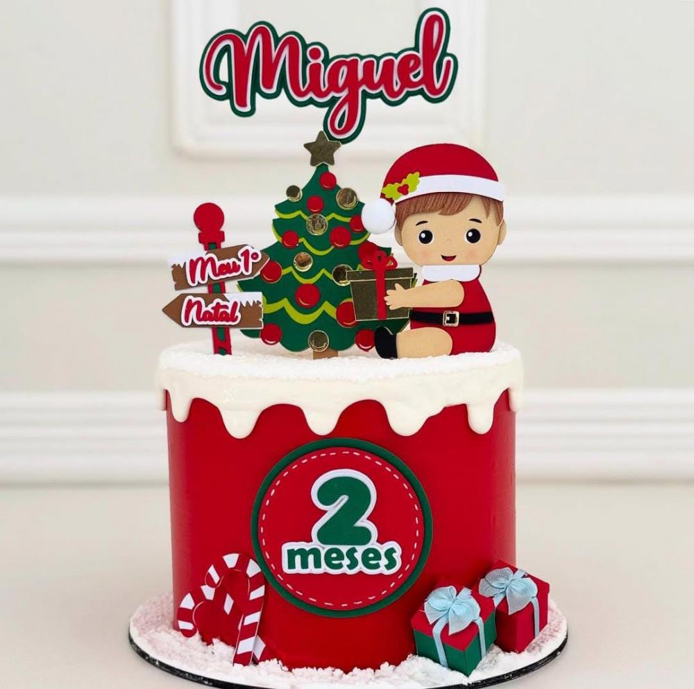 Topo de Bolo Natal 101 Somente Studio