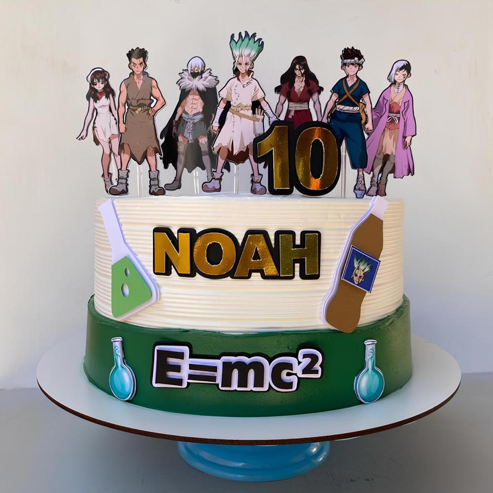 Topo de Bolo Dr. Stone 01 Studio/PDF/PNG