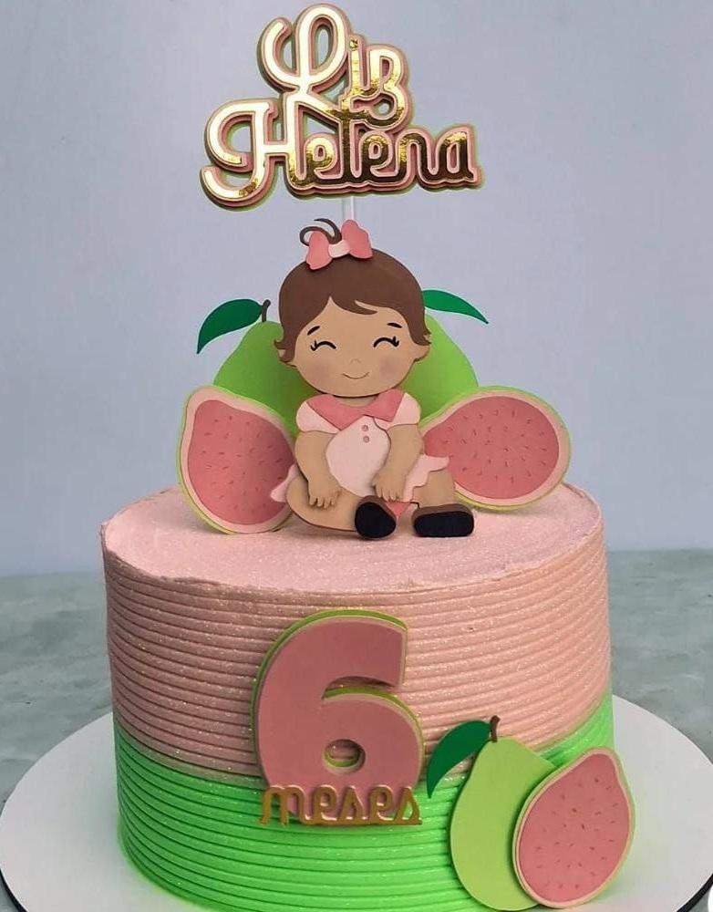 Topo de Bolo Frutinhas - Goiaba 01 Studio/PDF/PNG