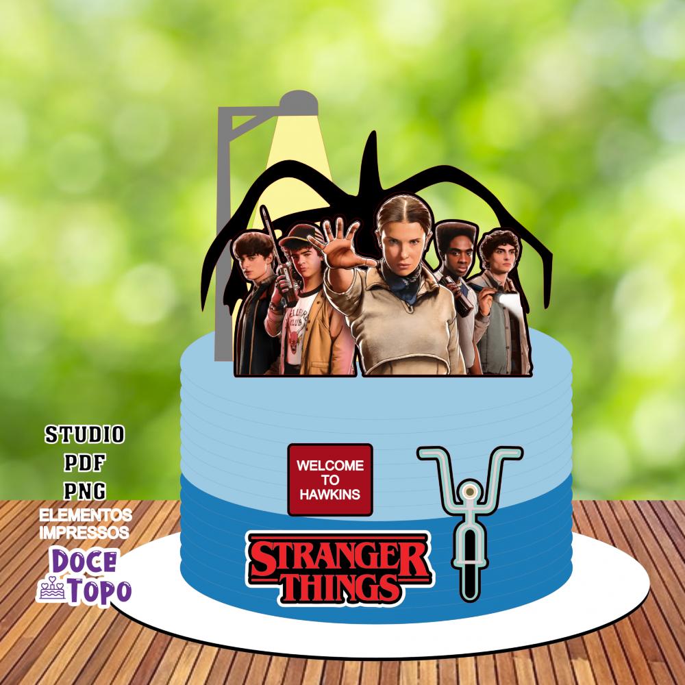 Topo de Bolo Stranger Things 02 Studio/PDF/PNG