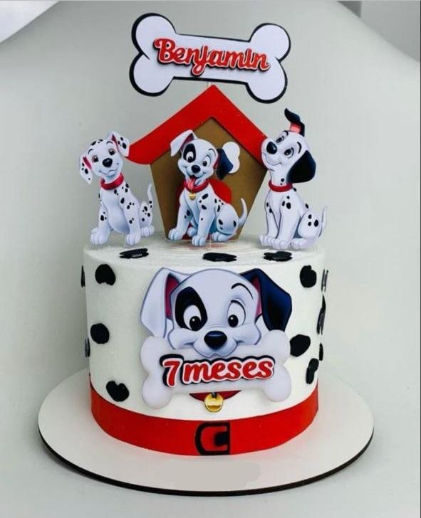 Topo de Bolo 101 Dalmatas 04 Somente Studio
