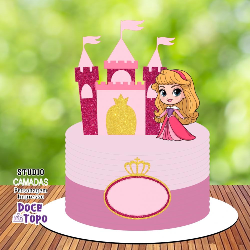 Topo de Bolo A Bela Adormecida 08 Somente Studio