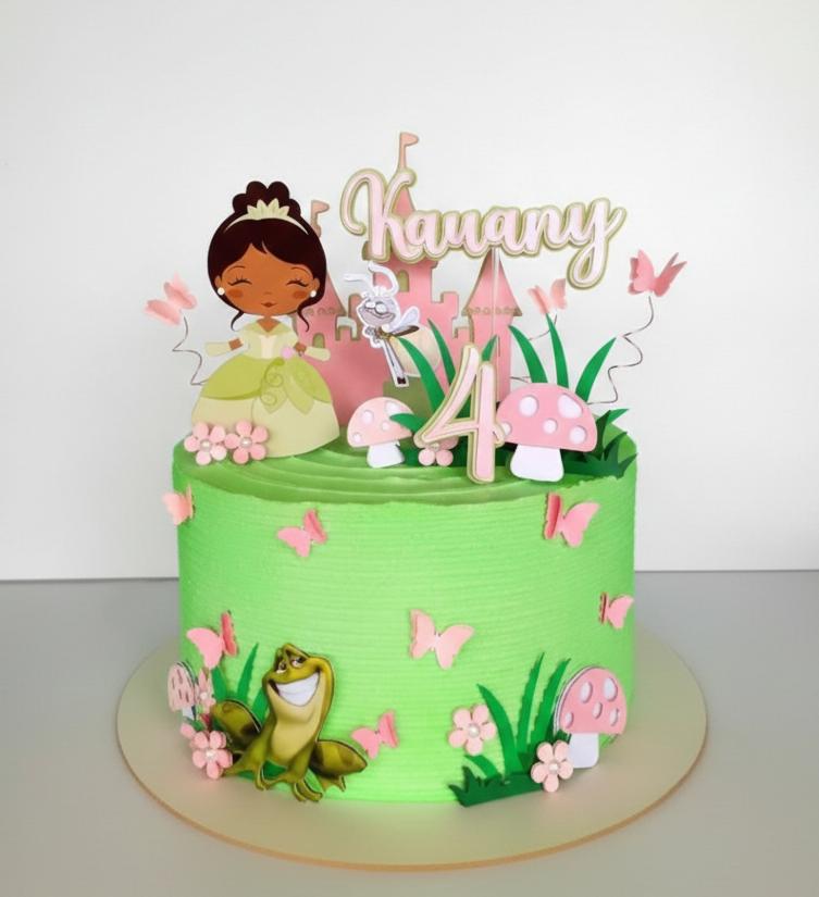 Topo de Bolo A Princesa e o Sapo 03 Somente Studio