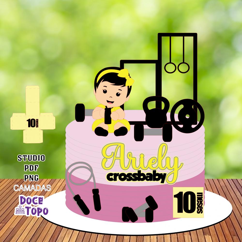 Topo de Bolo Academia Baby 02 Studio/PDF/PNG