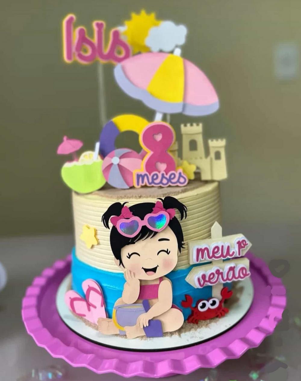 Topo de Bolo Praia 14 Studio/PDF/PNG