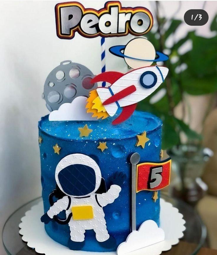 Topo de Bolo Astronauta 16 Somente Studio