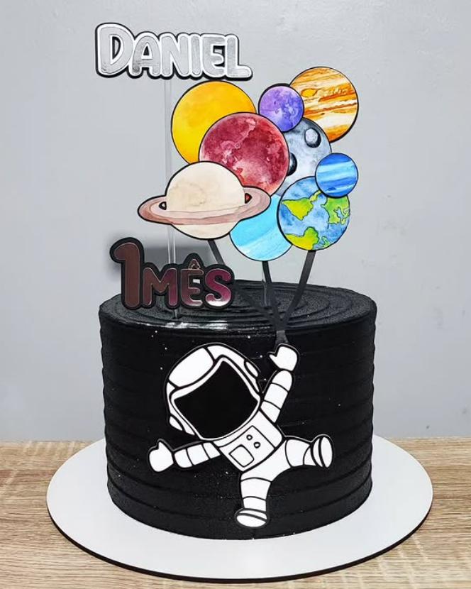 Topo de Bolo Astronauta 17 Somente Studio