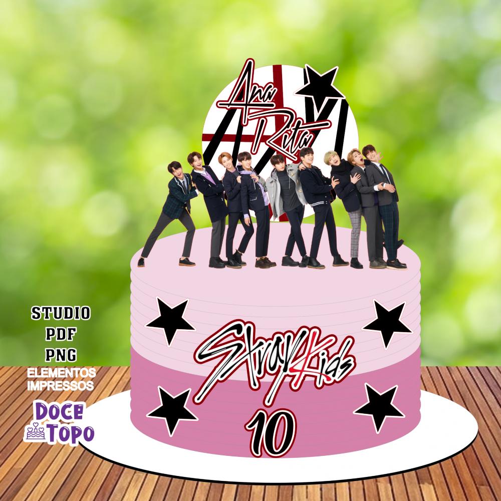 Topo de Bolo Stray Kids 01 Studio/PDF/PNG