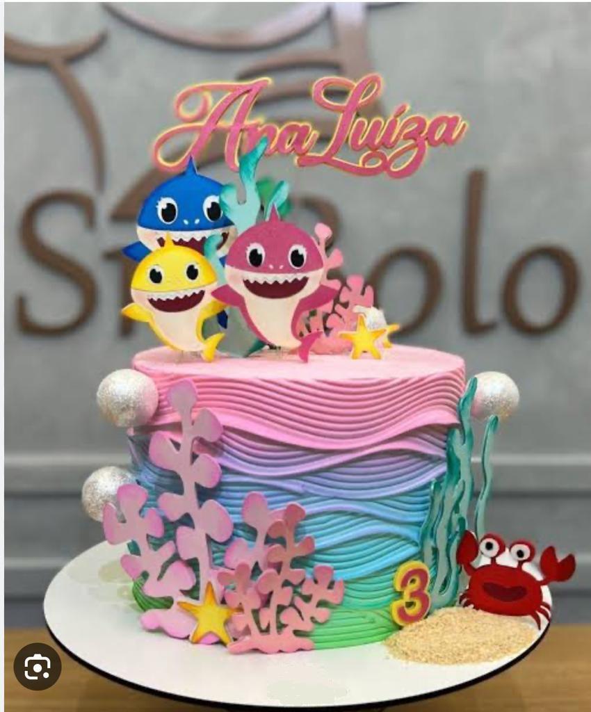 Topo de Baby Shark 06 Somente Studio