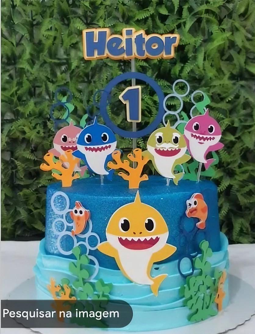 Topo de Baby Shark 12 Somente Studio