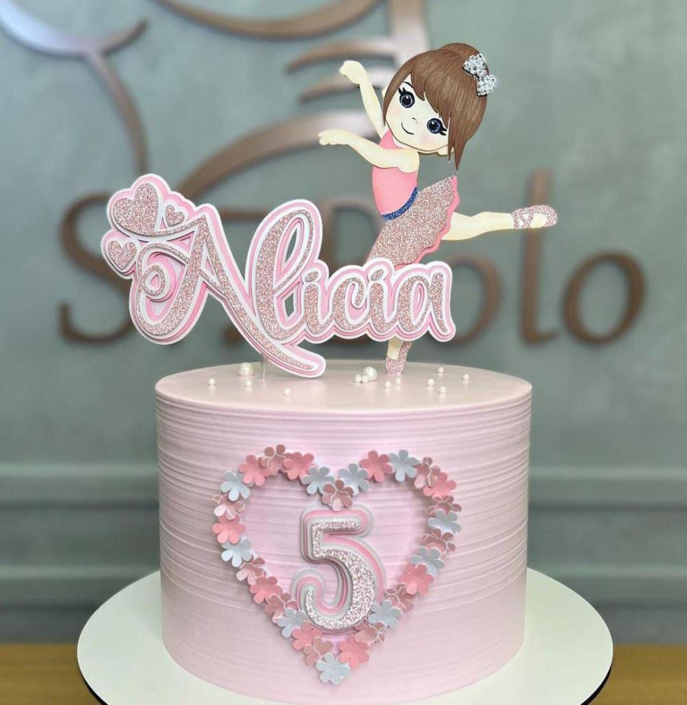 Topo de Bolo Bailarina 22 Somente Studio