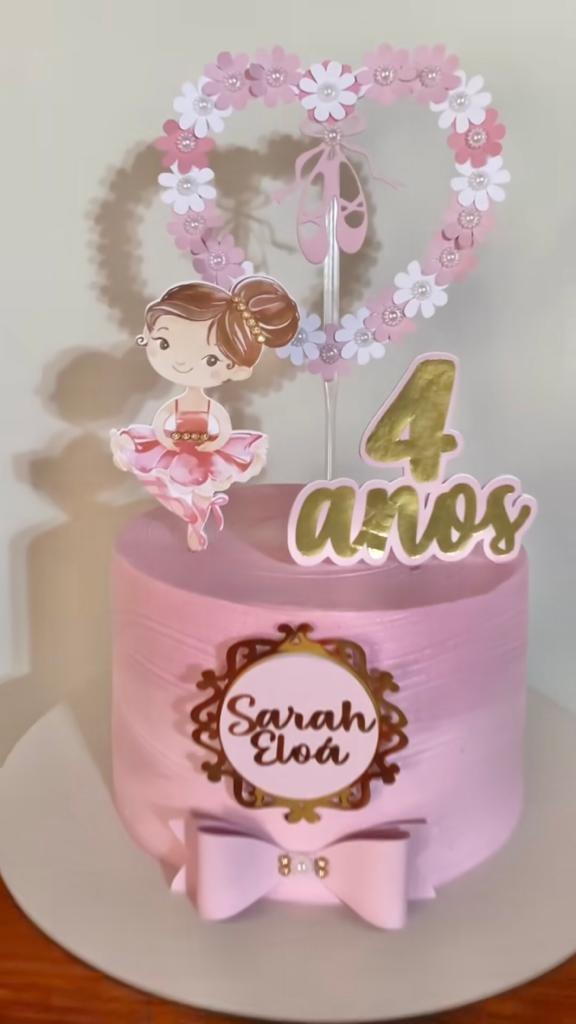 Topo de Bolo Bailarina 27 Somente Studio