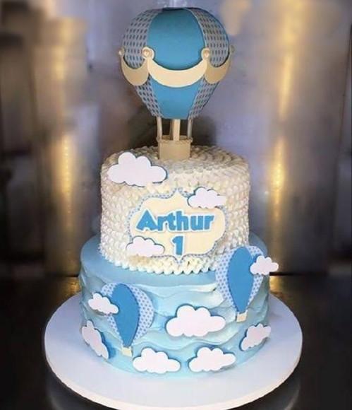 Topo de Bolo Balão de Ar 03 Somente Studio