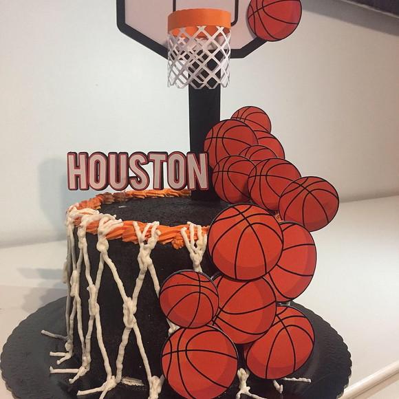 Topo de Bolo Basquete 01 Somente Studio